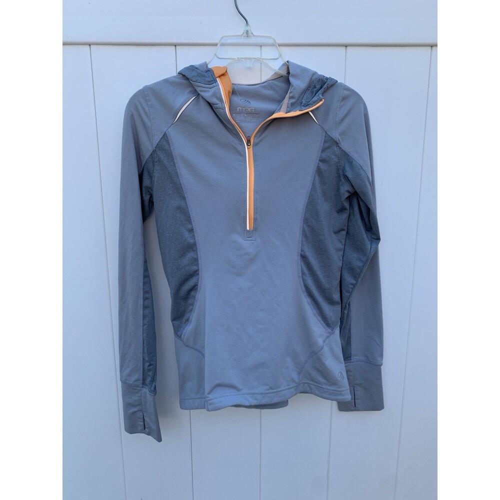 Mondetta Performance Gear MPG Gray Hooded 1/4 Zip Jacket Small Womens